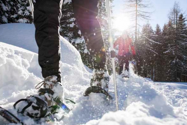 Un paseo con raquetas de nieve